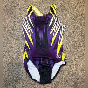 Purple and Yellow Gymnastics Leotard
